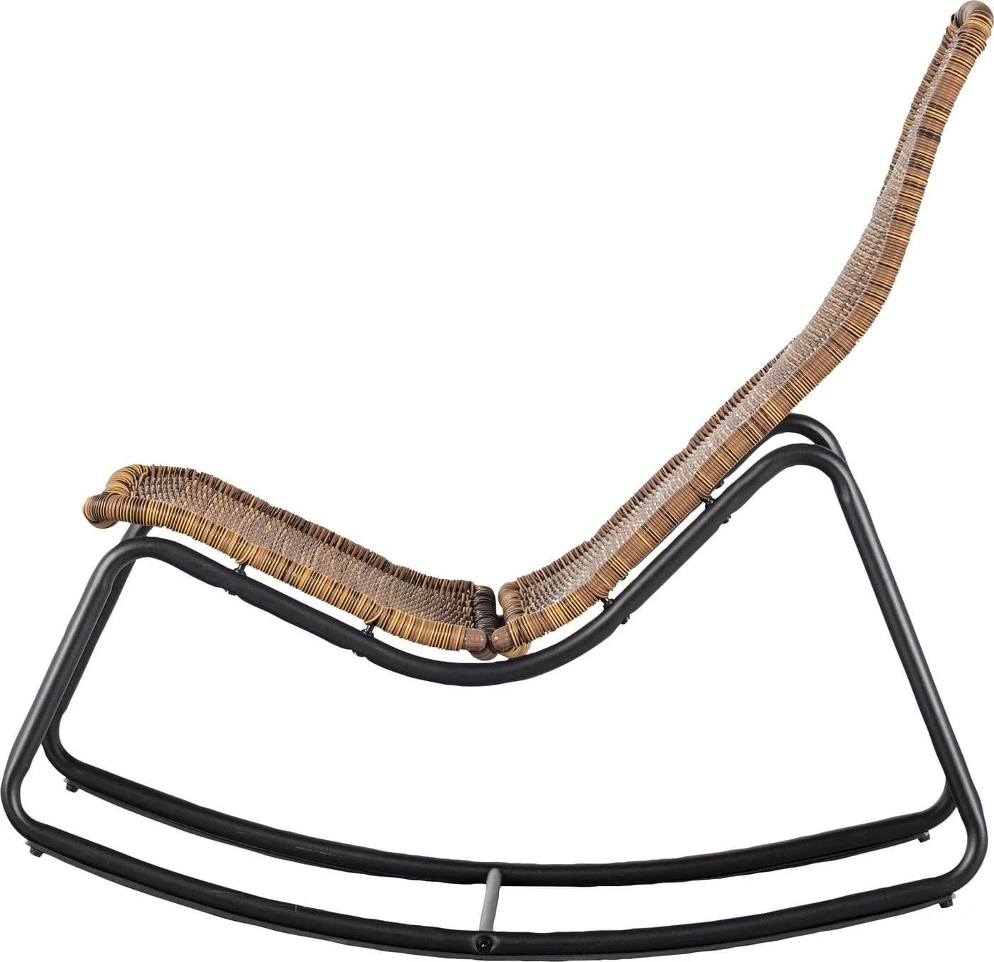 WOOOD Gartenstuhl TOMS Rattan Schwarz Beige - Bild 4