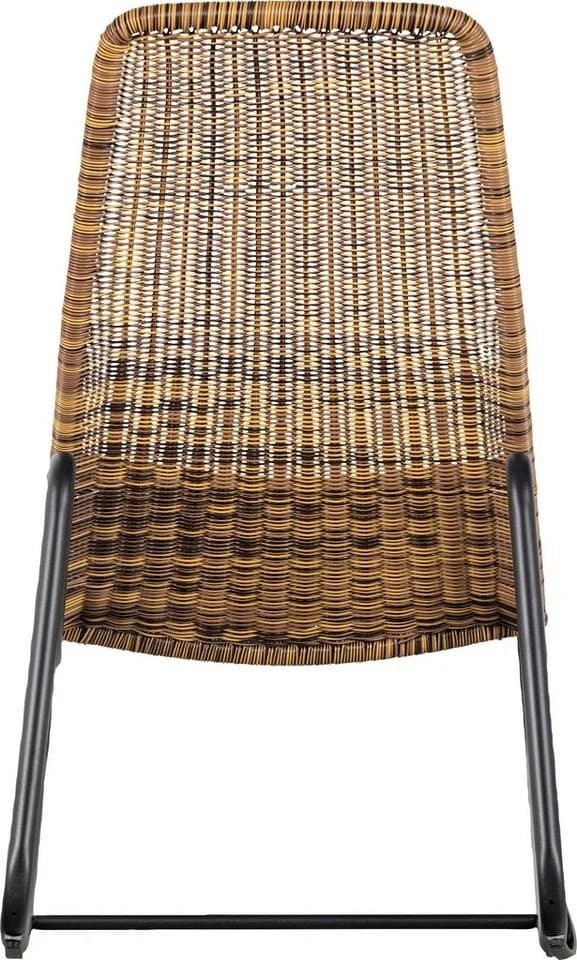 WOOOD Gartenstuhl TOMS Rattan Schwarz Beige - Bild 5
