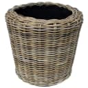 Van der Leeden Blumenkorb 42x44cm Rattan Bild 1