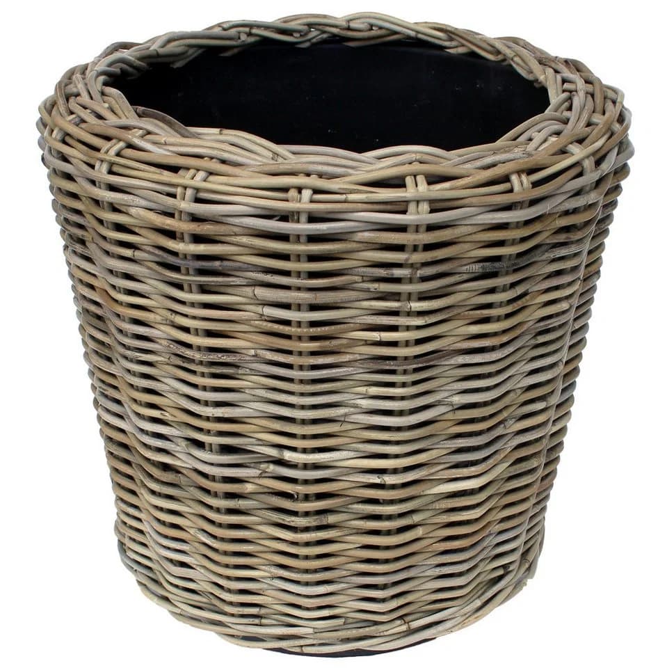 Van der Leeden Blumenkorb 42x44cm Rattan
