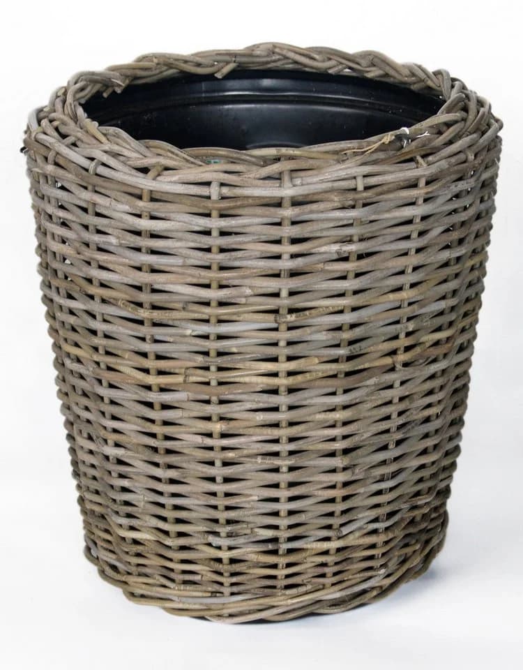 Van der Leeden Blumenkorb Weide 50x52cm mit Kunststoffeimer