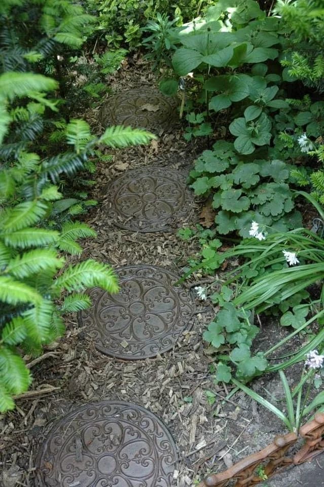 esschert design Outdoor-Bodenplatte Trittplatte Gartenfliese SS8 Gusseisen - Bild 4