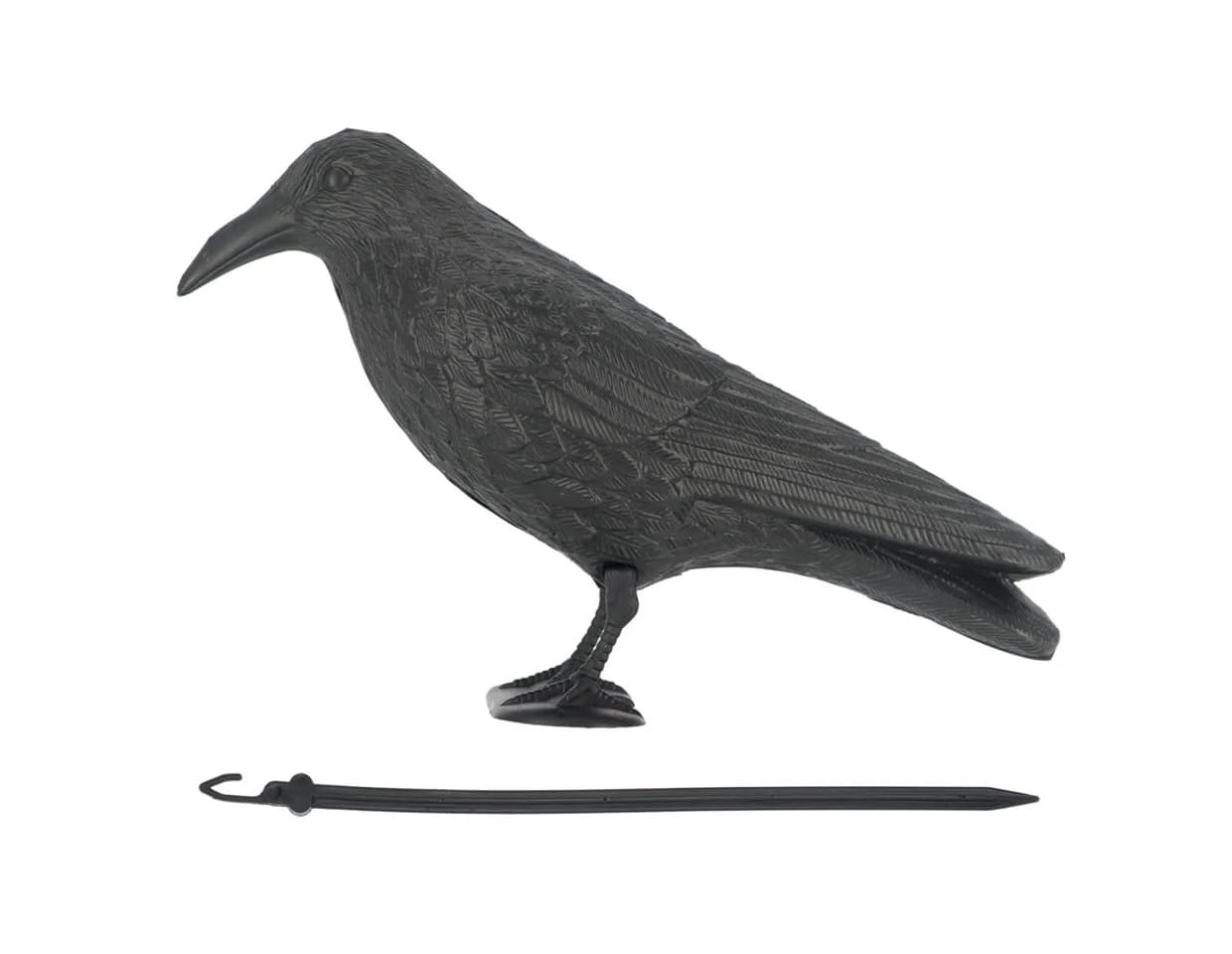 Esschert Design Vogelschreck Krähe Schwarz Wetterfest - Bild 3