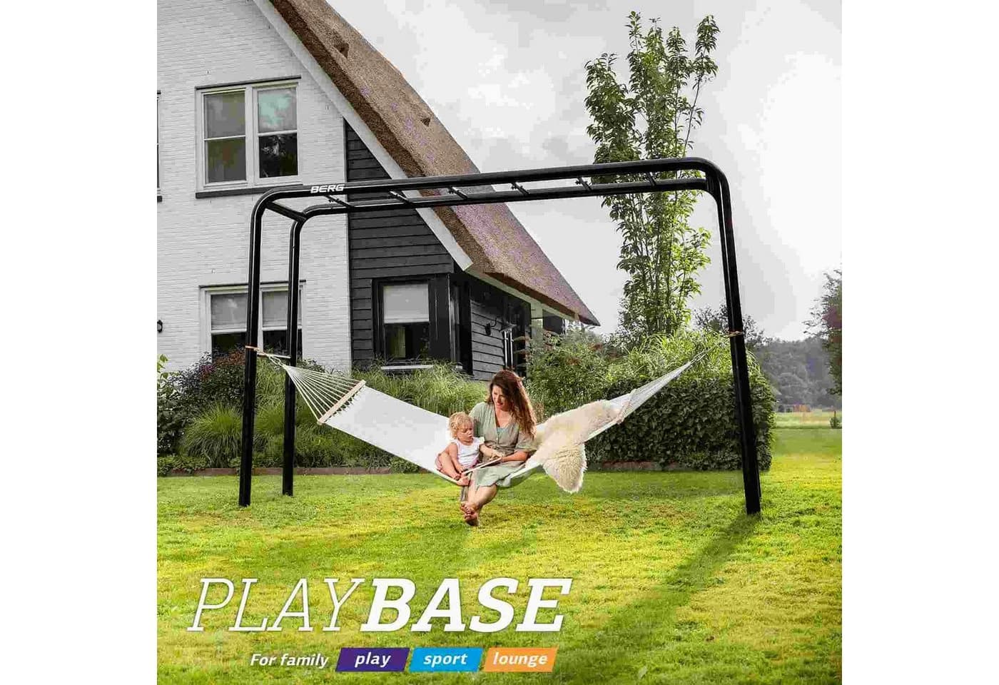BERG PlayBase L Klettergerüst Schwarz mit Reckstange - Bild 4