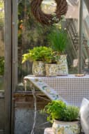 Clayre & Eef Blumentopf Zitrone Gelb Keramik Bild 1