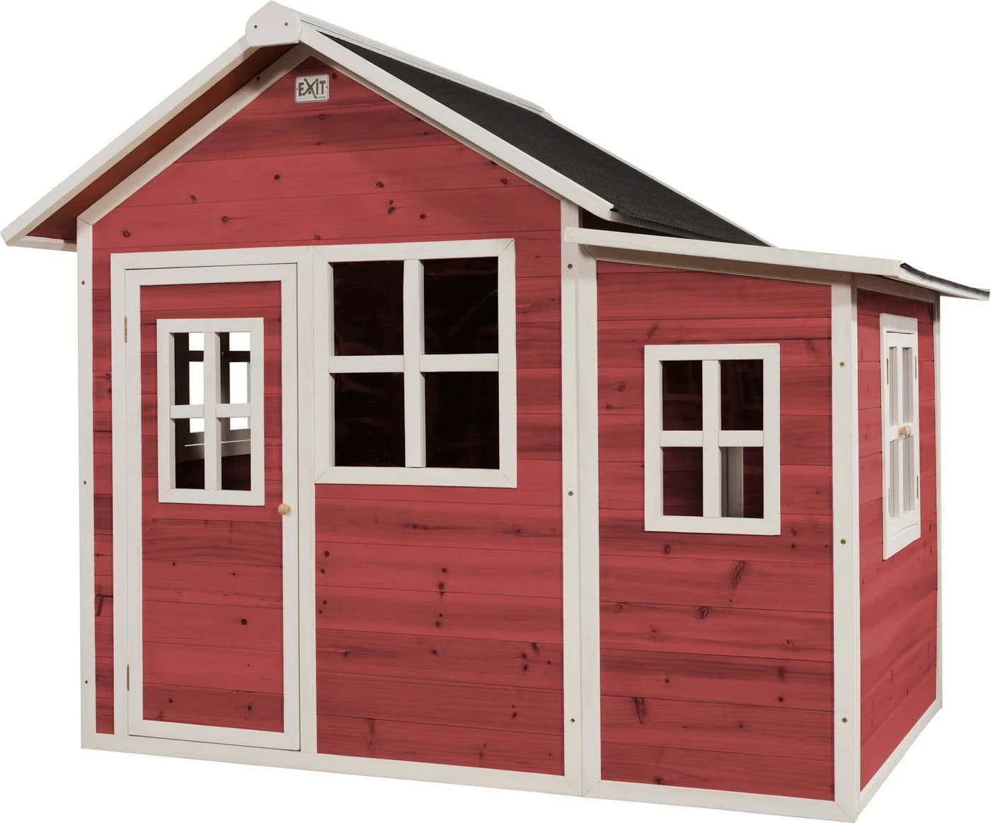 EXIT Loft 150 Holzspielhaus rot mit flexiblem Anbau - Bild 3