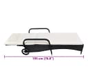 vidaXL Gartenliege Poly Rattan Schwarz mit Polster & Rollen Bild 5