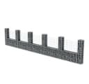vidaXL Gabionenkorb U-Form Stahl Silber 570x20x100 cm Bild 3