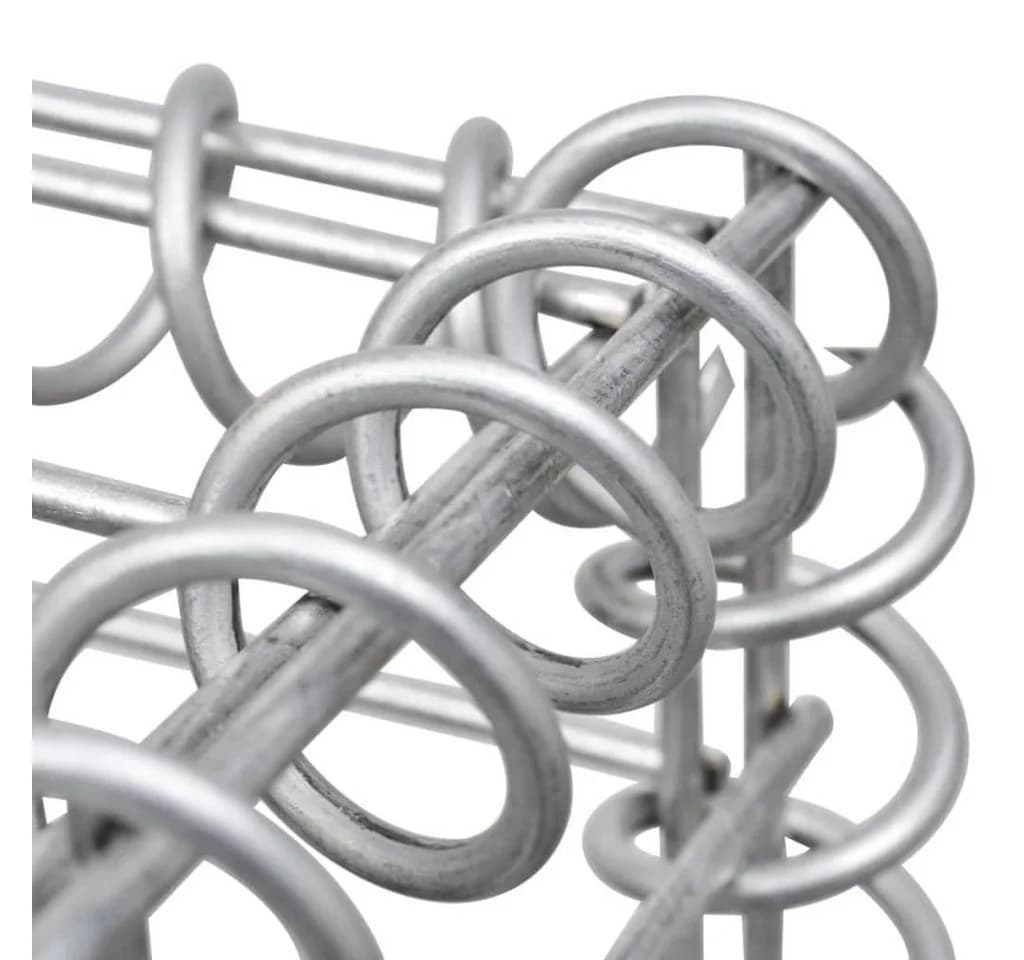 vidaXL Gabionenkorb U-Form Stahl Silber 570x20x100 cm - Bild 5