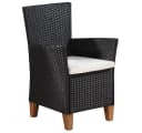 vidaXL Garten-Essgruppe 7-tlg. Poly Rattan Schwarz Braun Bild 5