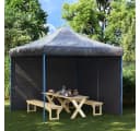 vidaXL Pavillon-Seitenwand 2 Stück Anthrazit mit Reißverschluss Bild 1