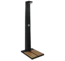 vidaXL Gartendusche Pulverbeschichteter Stahl PE Rattan WPC Bild 2