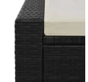 vidaXL Doppel-Sonnenliege Poly Rattan Schwarz mit verstellbarer Lehne Bild 4
