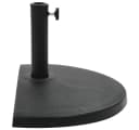 vidaXL Schirmhalter Halbrund 15 kg Schwarz Polyharz Bild 1