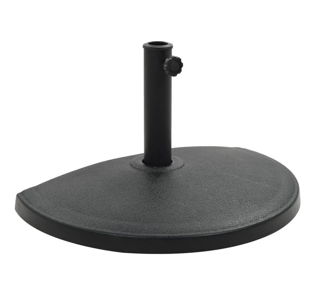 vidaXL Schirmhalter Halbrund 15 kg Schwarz Polyharz - Bild 2