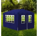vidaXL Partyzelt Pavillon 3x4 m Blau mit Seitenwänden Bild 1