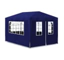 vidaXL Partyzelt Pavillon 3x4 m Blau mit Seitenwänden Bild 2