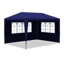 vidaXL Partyzelt Pavillon 3x4 m Blau mit Seitenwänden Bild 3
