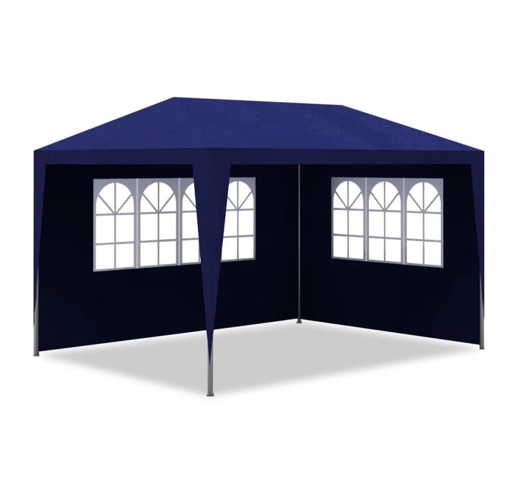 vidaXL Partyzelt Pavillon 3x4 m Blau mit Seitenwänden - Bild 3