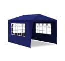 vidaXL Partyzelt Pavillon 3x4 m Blau mit Seitenwänden Bild 4