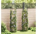 vidaXL Pergola Garten-Ranktürme 2 Stk. Dunkelgrün Bild 1