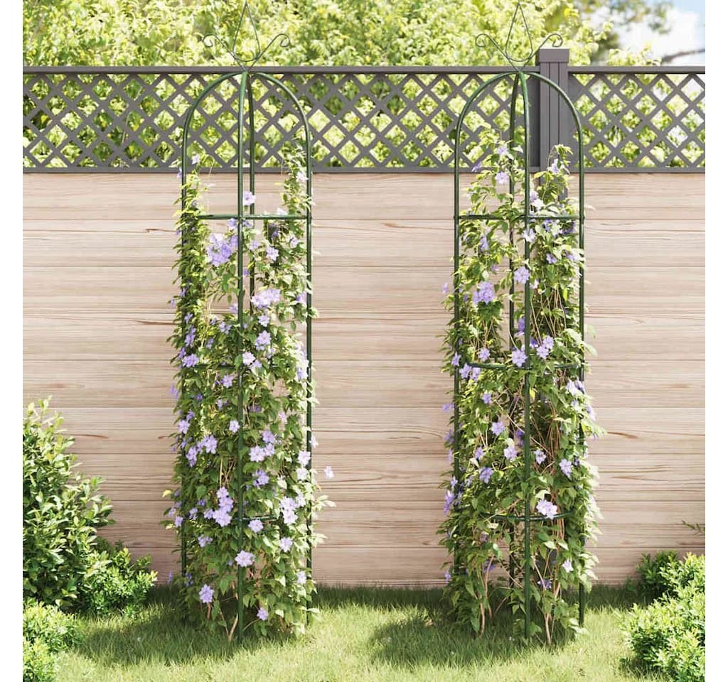 vidaXL Pergola Garten-Ranktürme 2 Stk. Dunkelgrün - Bild 3