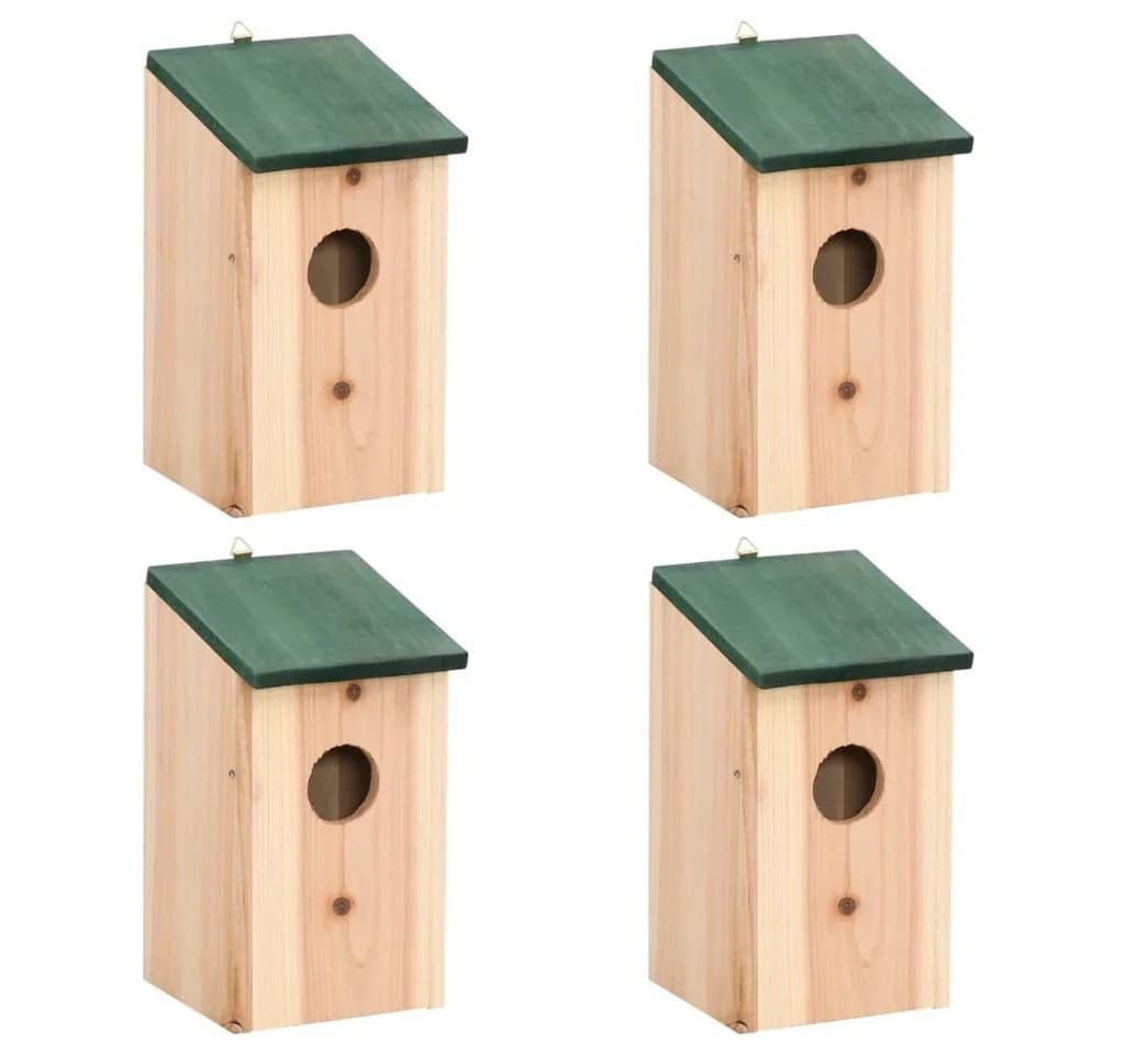 vidaXL Vogelhaus 4 Stk. Holz 12x12x22 cm - Bild 2