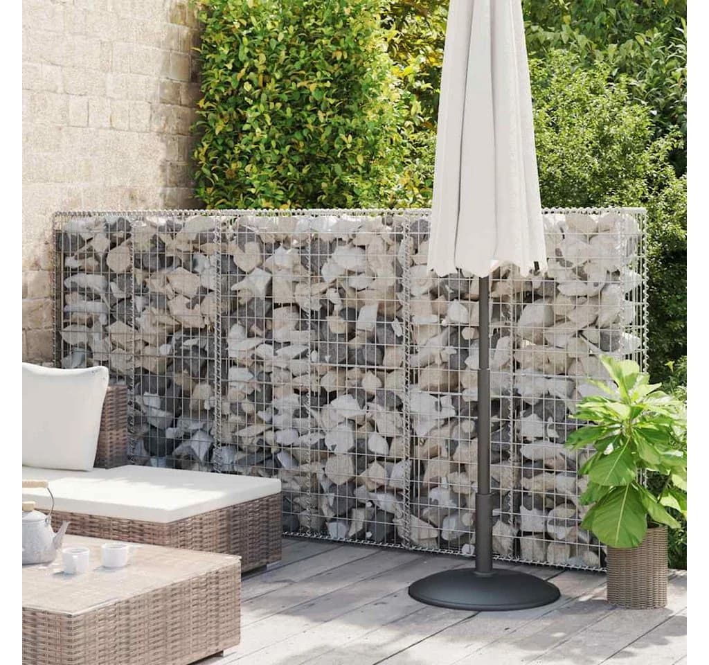 vidaXL Gartenzaun Steinkorb Gabione mit Deckeln Verzinkter Draht