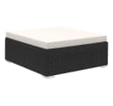 vidaXL Gartenlounge-Set 8-tlg. Schwarz Poly Rattan mit Kissen Bild 5