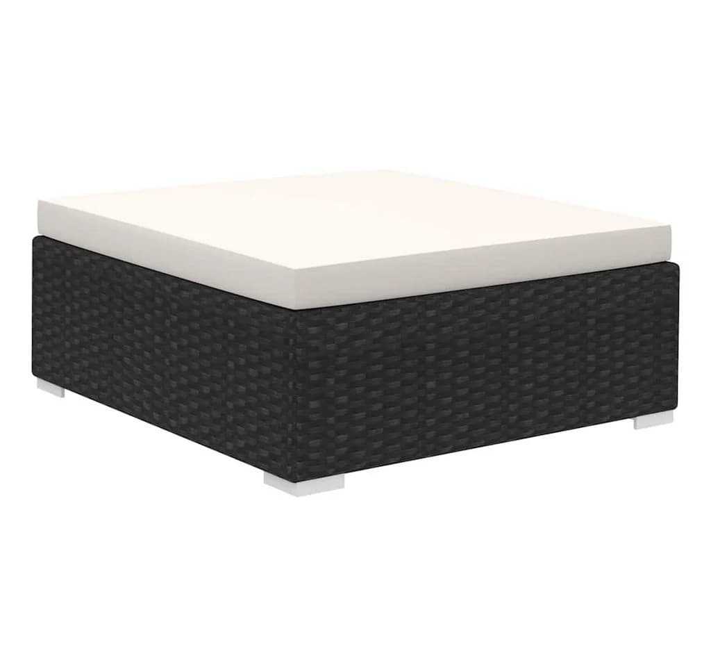 vidaXL Gartenlounge-Set 8-tlg. Schwarz Poly Rattan mit Kissen - Bild 5