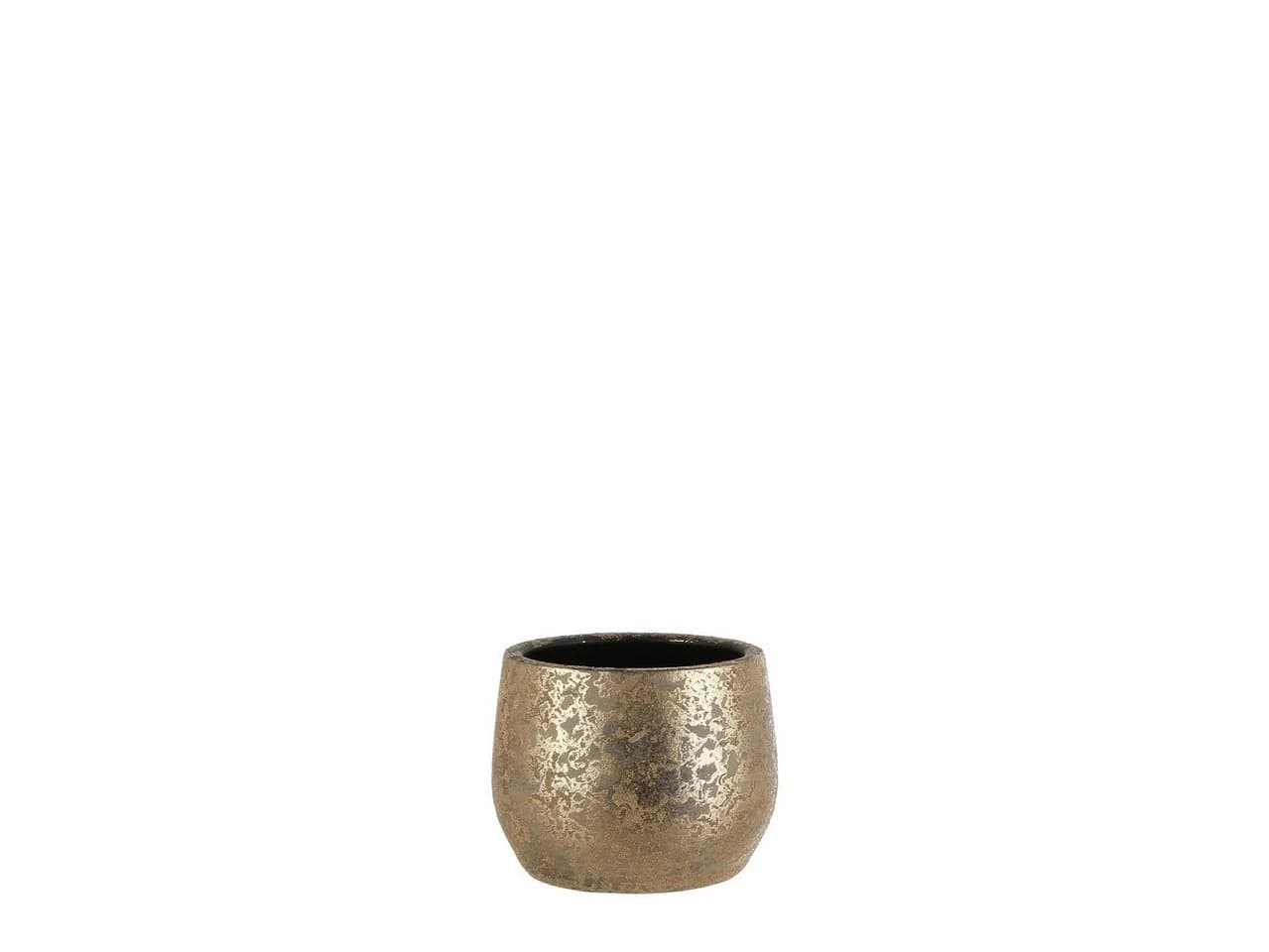Mica Decorations Blumentopf Clemente Gold Terrakotta