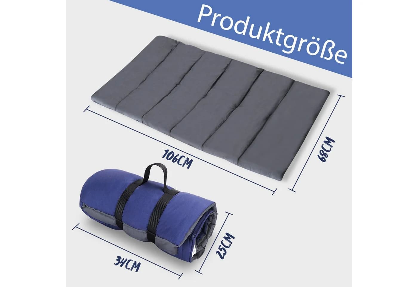 nobleza Wasserdichte Hundematte Blau/Grau Faltbar Tragbar - Bild 3