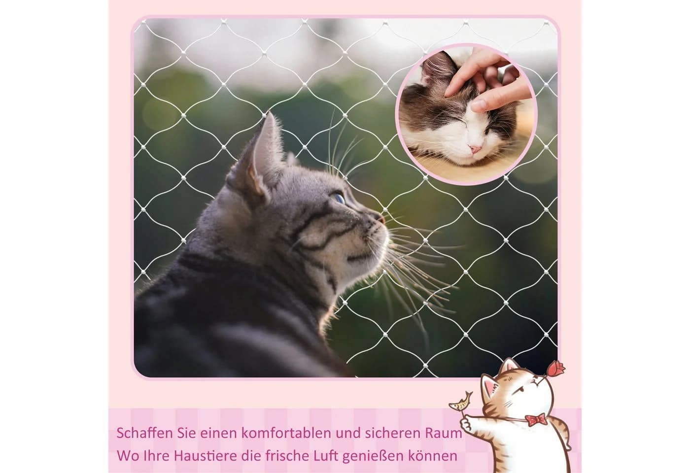 Nobleza Katzenschutznetz 8 x 3 m - Bild 3