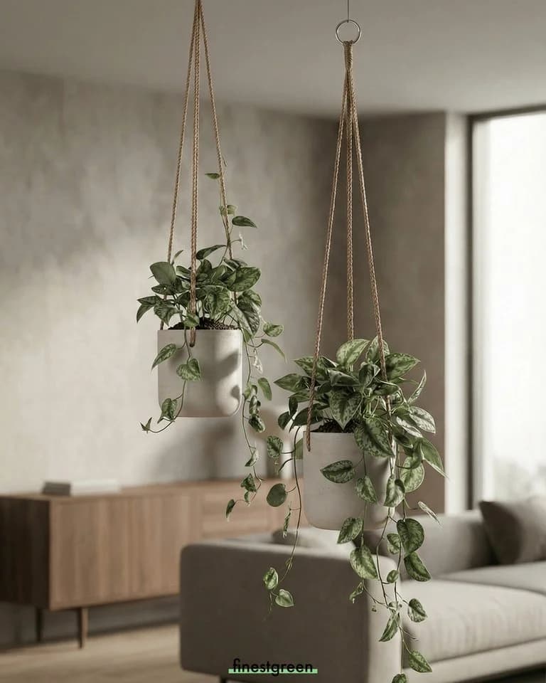 finestgreen Blumenampel Hängepflanztopf Charlie Fiberclay Beton-Optik - Bild 5