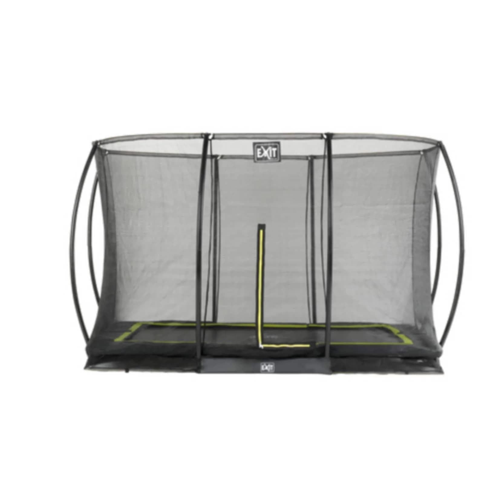 EXIT Silhouette Ground Gartentrampolin Schwarz 244x366 cm mit Sicherheitsnetz