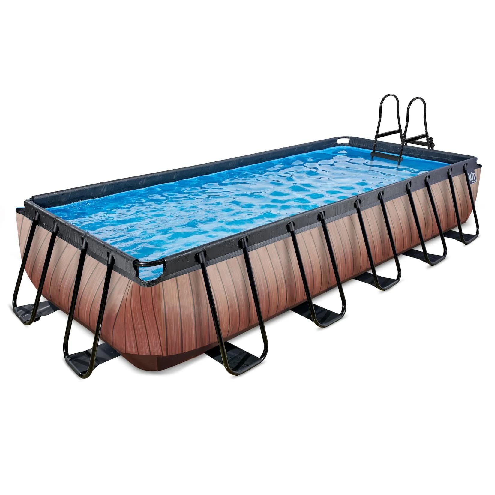 EXIT Frame Pool 540x250x100cm mit Filterpumpe und Sicherheitsleiter
