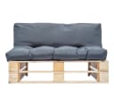 vidaXL Loungesofa Outdoor-Sofa Paletten mit Kissen in Grau Kiefernholz Bild 1
