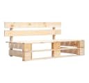 vidaXL Loungesofa Outdoor-Sofa Paletten mit Kissen in Grau Kiefernholz Bild 3