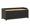 vidaXL Gartenbank mit Stauraum Schwarz Poly Rattan Bild 1