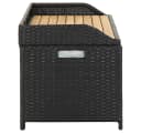 vidaXL Gartenbank mit Stauraum Schwarz Poly Rattan Bild 4