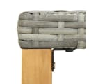 vidaXL Gartenbank 120 cm Grau Poly Rattan Massivholz Bild 5