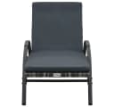 vidaXL Gartenliege-Set mit Tisch Poly Rattan Anthrazit Bild 5