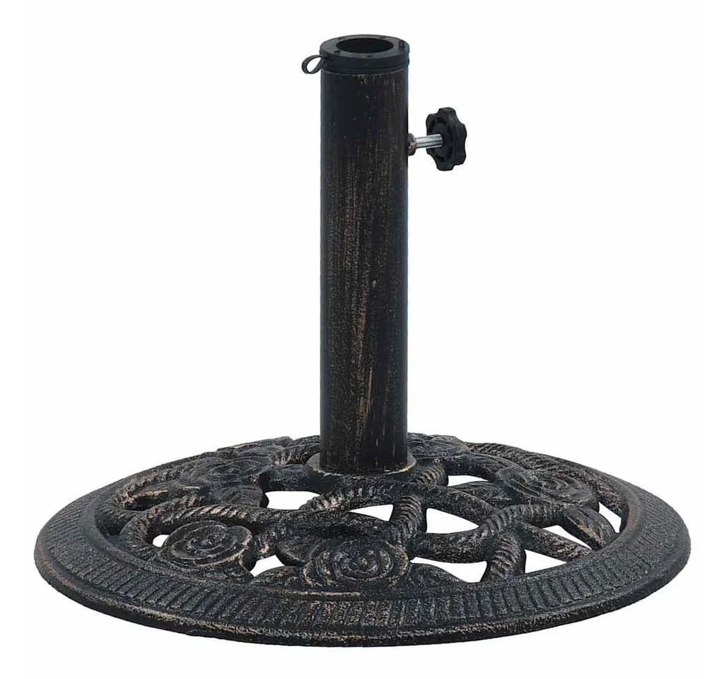 vidaXL Schirmhalter Gusseisen Bronze 9 kg mit Adapter - Bild 2
