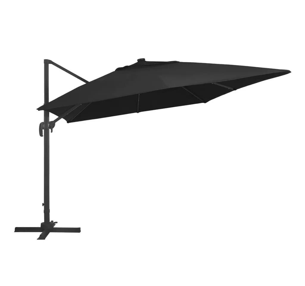 vidaXL Sonnenschirm Ampelschwarz mit LED und Alu-Mast - Bild 3