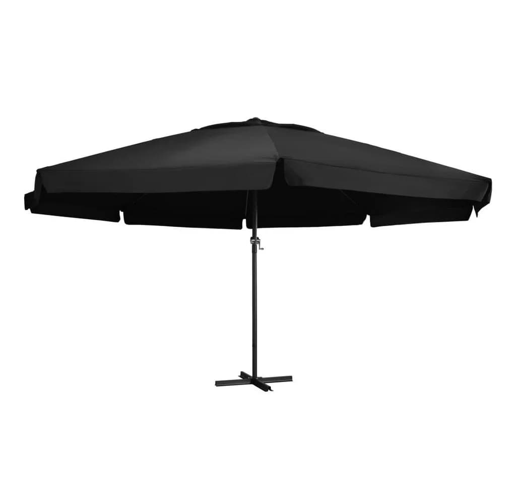 vidaXL Sonnenschirm Schwarz Aluminium-Mast 500 cm - Bild 2