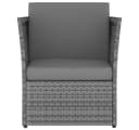 vidaXL Gartensessel mit Hocker Poly Rattan Anthrazit Bild 3