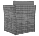 vidaXL Gartensessel mit Hocker Poly Rattan Anthrazit Bild 5