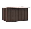 vidaXL Gartenbox Braun Verzinkter Stahl Aufbewahrungsbox Bild 1