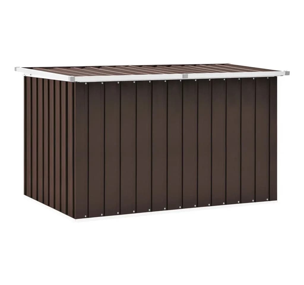vidaXL Gartenbox Braun Verzinkter Stahl Aufbewahrungsbox