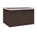 vidaXL Gartenbox Braun Verzinkter Stahl Aufbewahrungsbox Bild 3